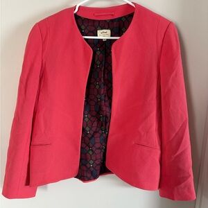 Wilfred Coral Pink Blazer in Japanese Crepe